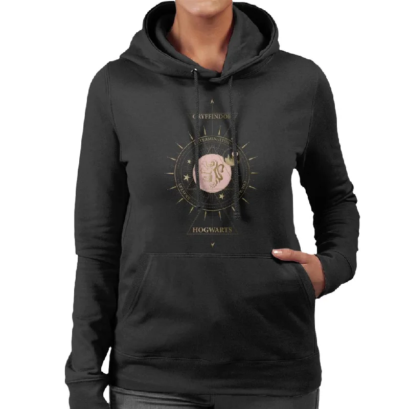 Harry Potter Gryffindor Gold Lion Emblem Women's Hooded Sweatshirt