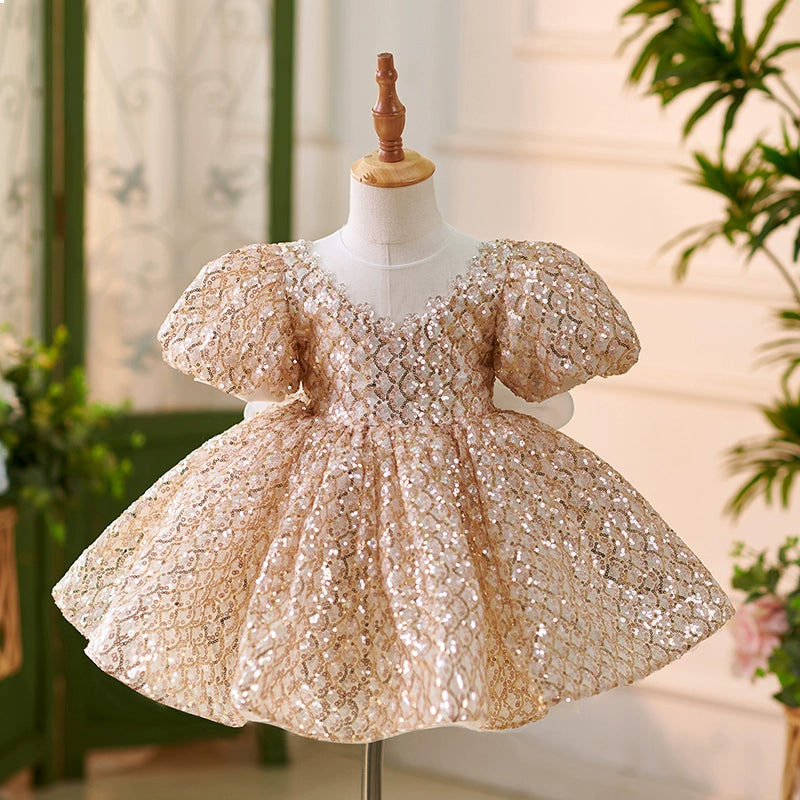 Cute Baby Girl First Communion Dress Toddler Birthday Party Princess Dress