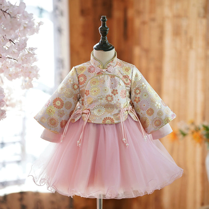 Children's New Year's Greeting Dress Birthday Party Cheongsam