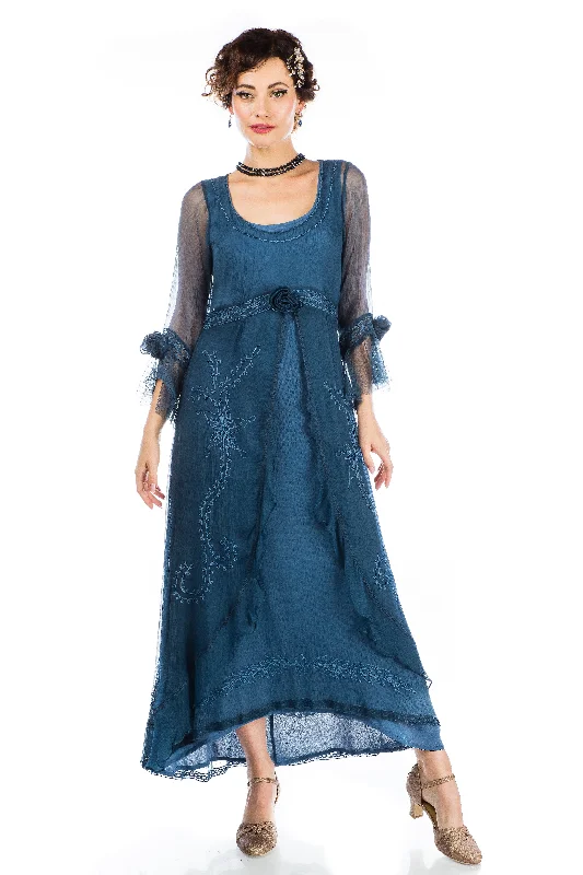 Dafna Bridgerton Inspired Dress in Lapis Blue by Nataya