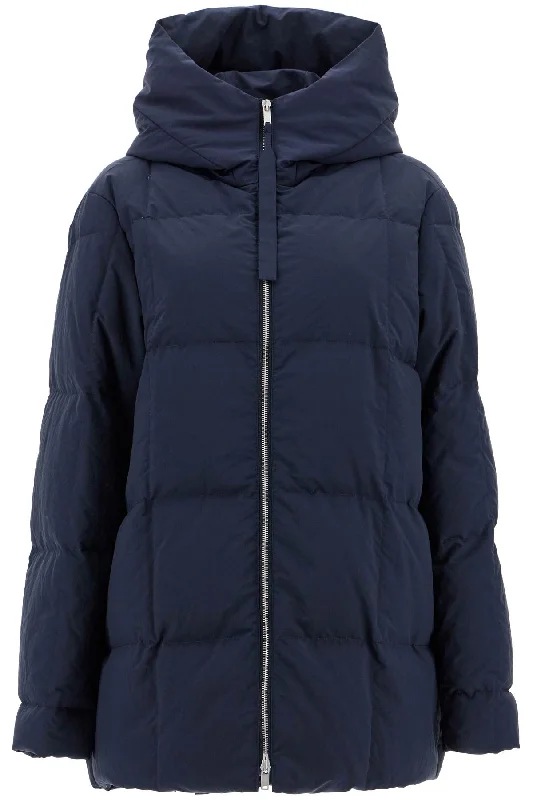 Hooded Down Jacket  - Blue