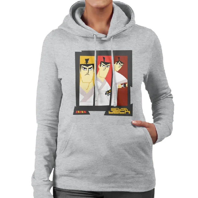 Samurai Jack Drawing Katana Montage Women's Hooded Sweatshirt