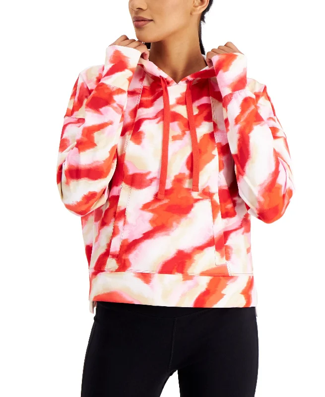 ID Ideology Womens Relaxed Twist Tech Printed Hoodie