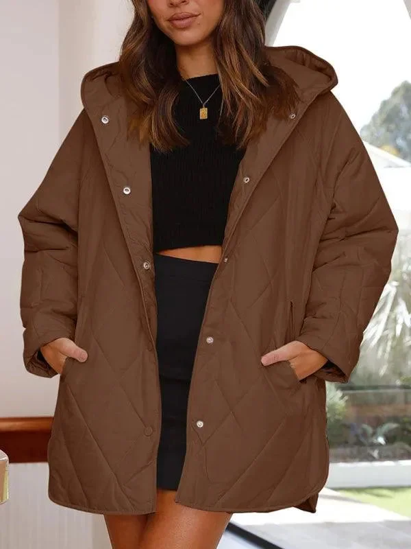 Hooded Quilted Coat Women