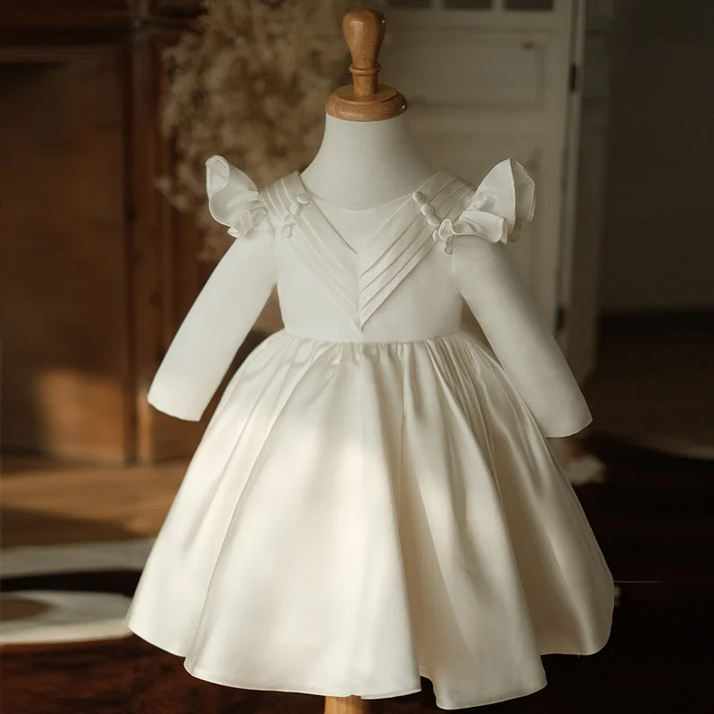 Sweet Baby Girls Princess Dress Toddler First Holy Communion Puffy Pageant Dresses