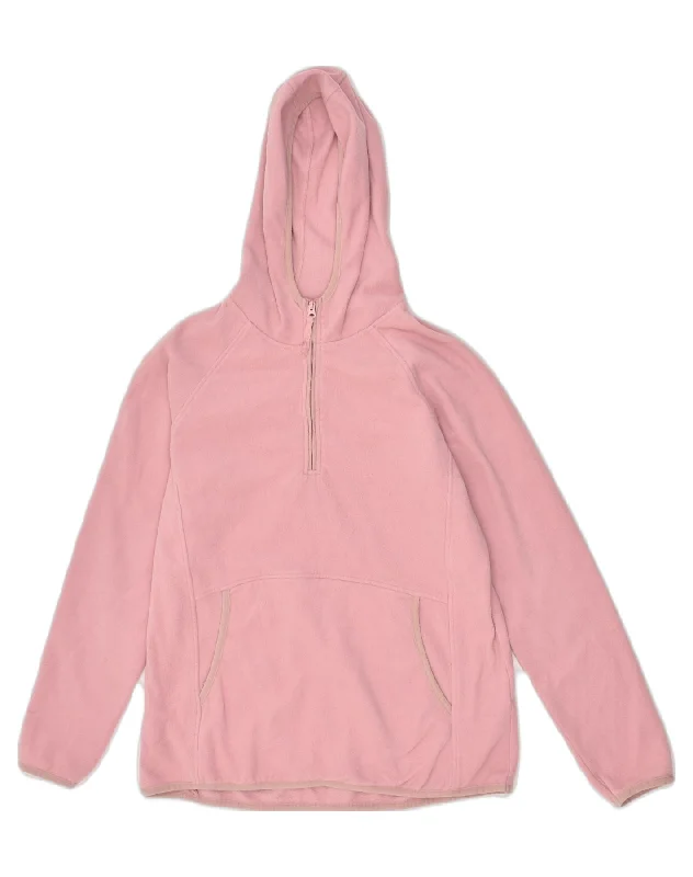 MOUNTAIN WAREHOUSE Womens Hooded Fleece Jumper UK 12 Medium Pink Polyester