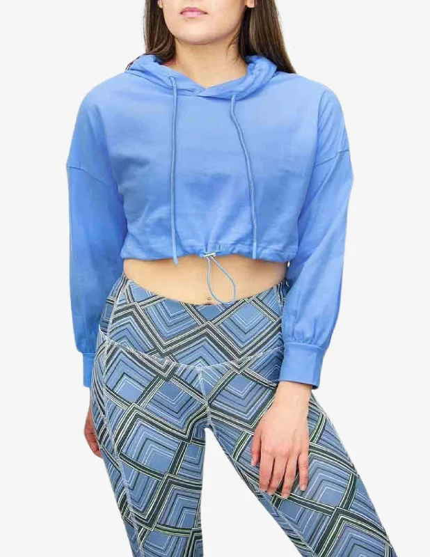 Training Cropped Hoodie - Blue