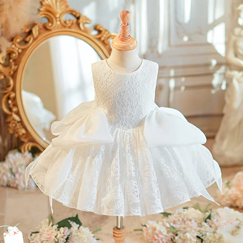 Cute Baby Girl Baptism Dress Toddler First Communion Dresses