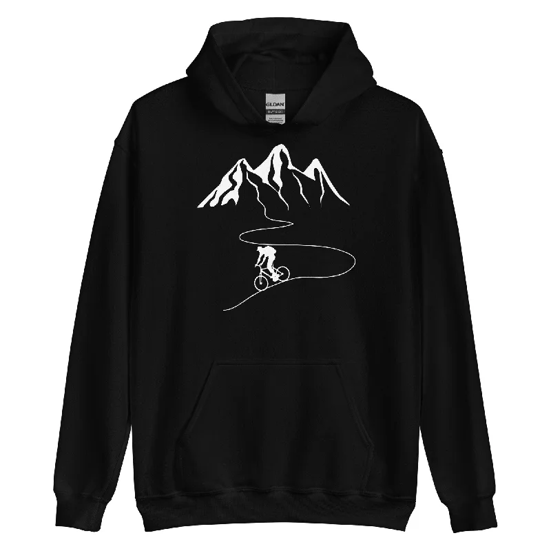 Berge - Kurve Linie - Radfahren - Unisex Hoodie