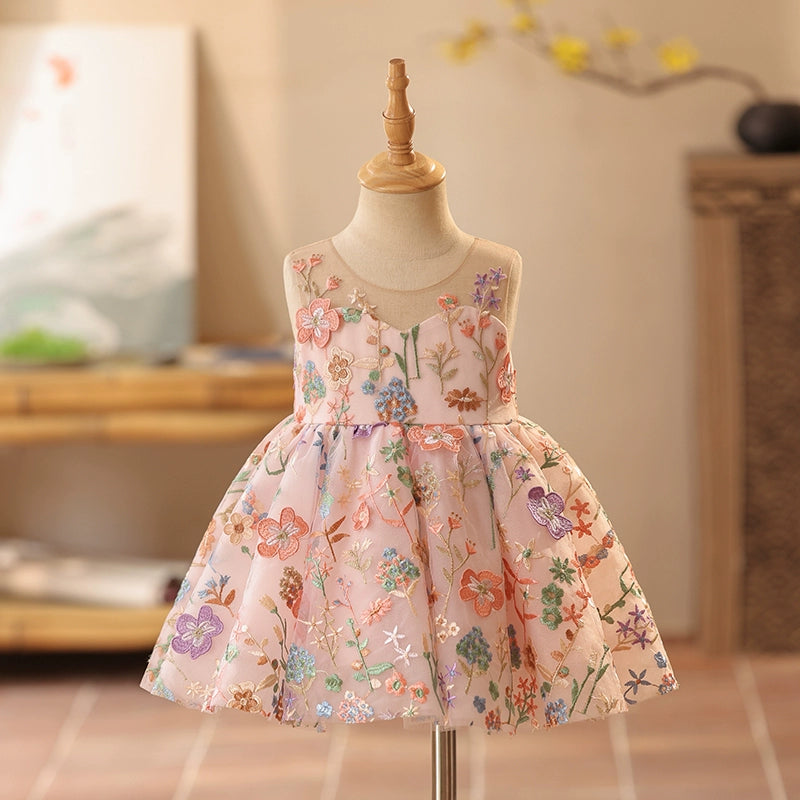 Cute Baby Girl Puffy Flower Girl Dress Toddler  Beauty Pageant Princess Dress