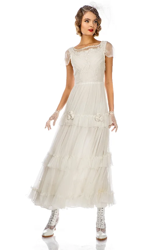 Harper Vintage Insprired Wedding Dress in Ivory by Nataya