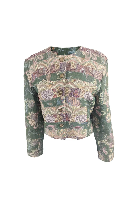 Jenny Edwards Moss Vintage Patchwork Tapestry Jacket, 1990s