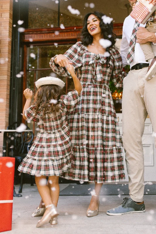 Merry Dress in Holiday Plaid - FINAL SALE