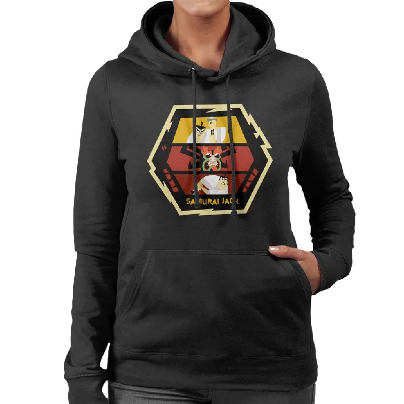 Samurai Jack Vs Aku Fight Montage Women's Hooded Sweatshirt