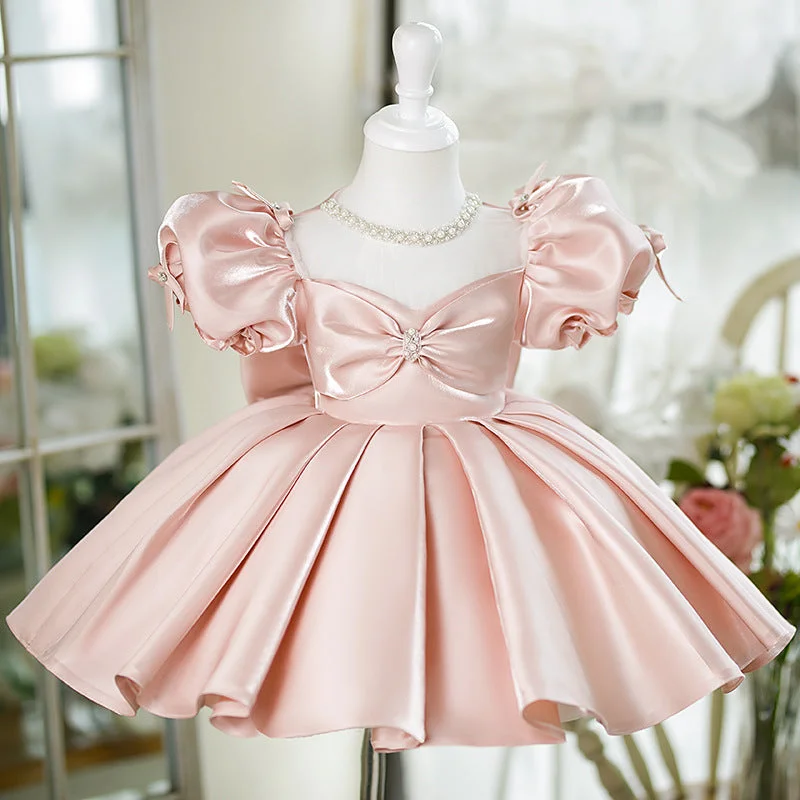 Cute Baby Girl Beauty Pageant Dress Toddler First Communion Princess Dress