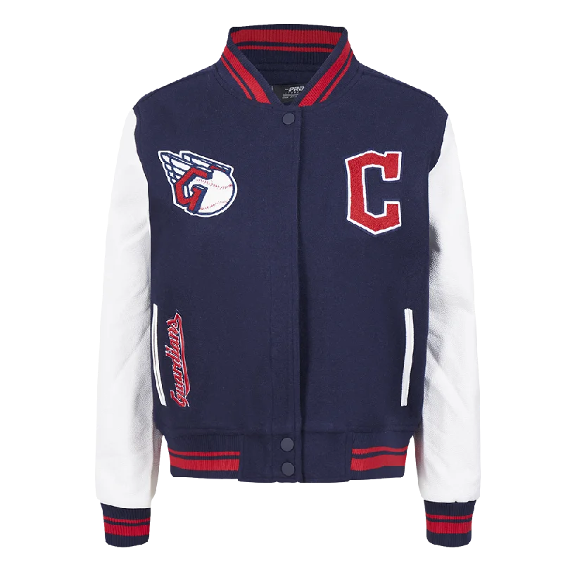 CHAMARRA UNIVERSITARIA MLB CLEVELAND GUARDIANS RETRO CLASSICS PARA MUJER