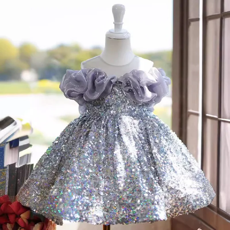 Cute Baby Girl Pageant Dress Toddler Birthday Party Princess Dress