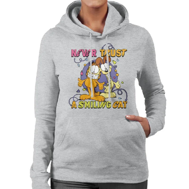 Garfield Never Trust A Smiling Cat Women's Hooded Sweatshirt