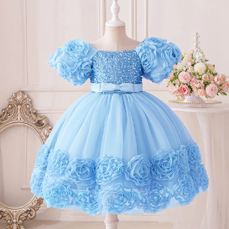 Baby Birthday Party Dress Flower Girl Wedding Princess Dress