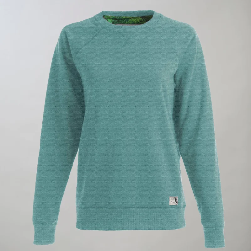 Women's Crew Neck Sweatshirt- Bermuda Green Heather