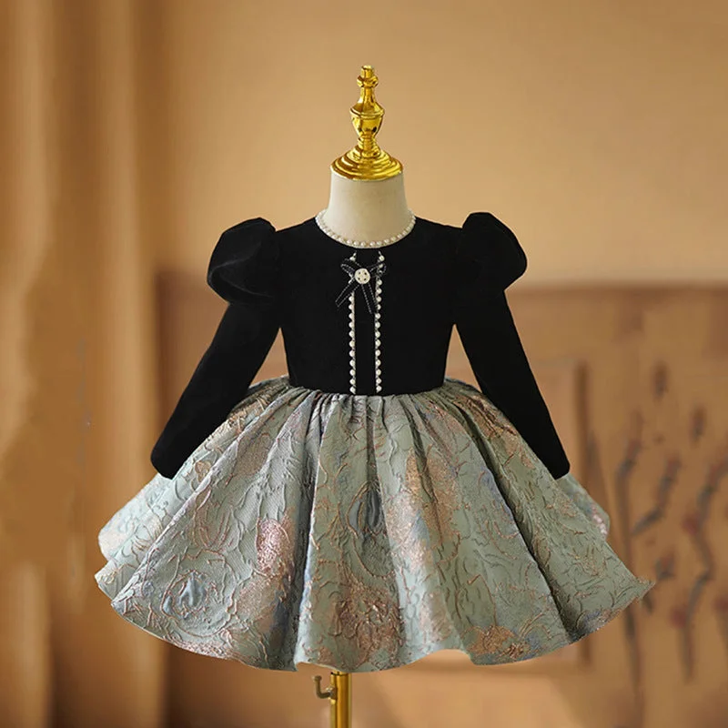 Cute Baby Girls Beauty Pageant Princess Dress Toddler Girls Christening Dresses