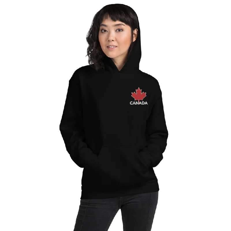 Embroidered CANADA And Maple Leaf Soft, Smooth, And Stylish Heavy Blend Unisex Hoodie