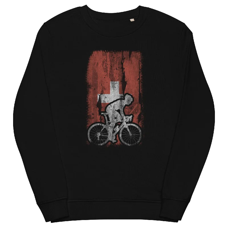 Schweizer Flagge 1 und Radfahren - Unisex Premium Organic Sweatshirt