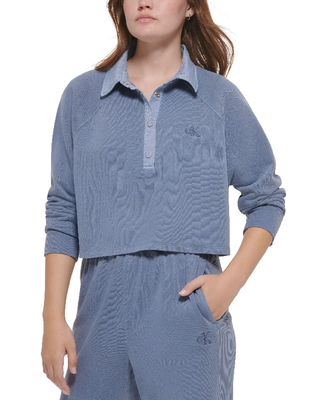 Women's Cotton Polo Sweatshirt