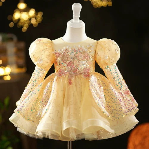 Baby Girl Christmas Dress Toddler Pageant First Birthday Princess Dress