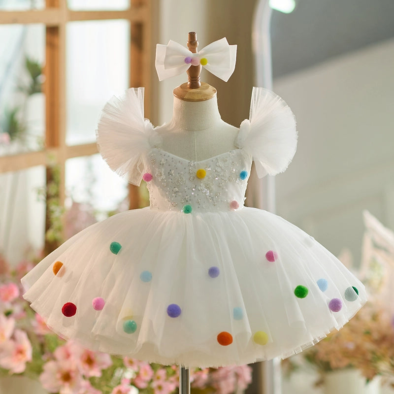 Cute Summer Baby Girl Pageant Dress Toddler First Communion Princess Dress