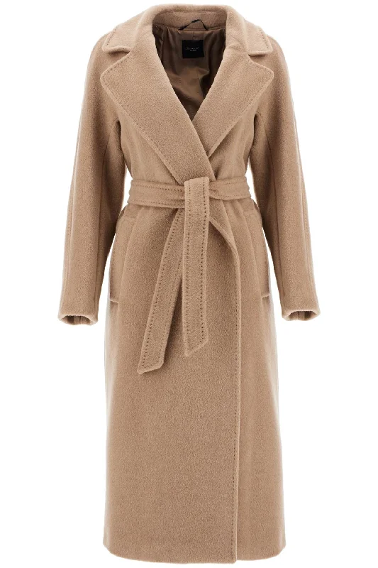 Alpaca And Mohair Robe Coat  - Beige