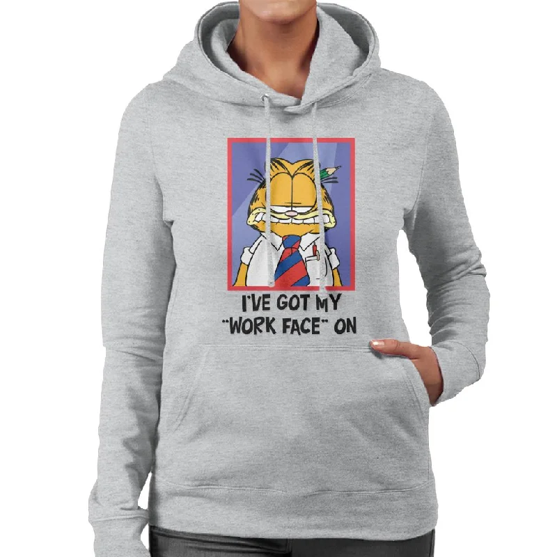 Garfield Got My Work Face On Women's Hooded Sweatshirt