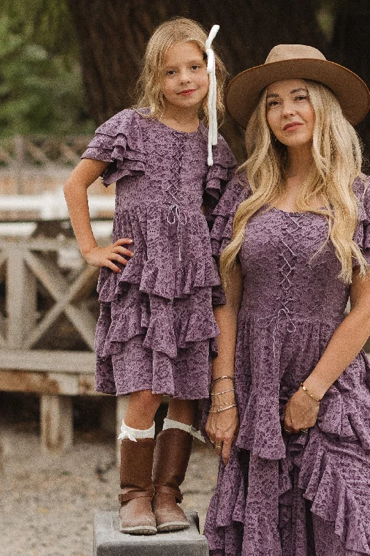 Mini Solana Dress in Purple Lace - FINAL SALE