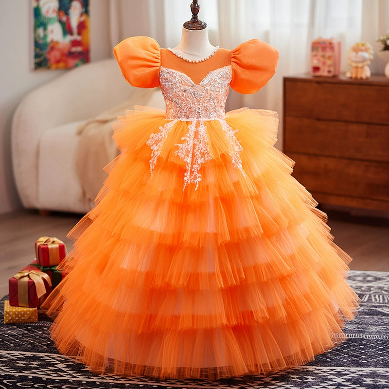 Girls Romantic Party Dress Christmas Princess Dress