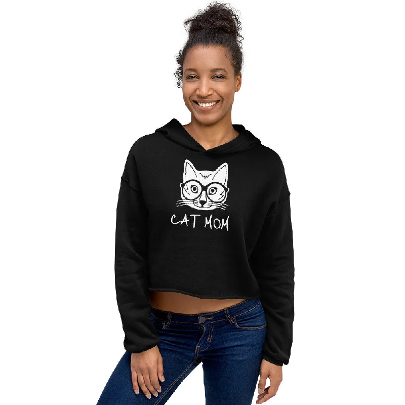 Cat Mom Women's Cropped Hoodie