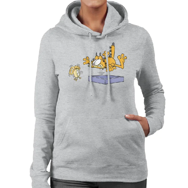 Garfield Alarm Clock Wake Up Women's Hooded Sweatshirt