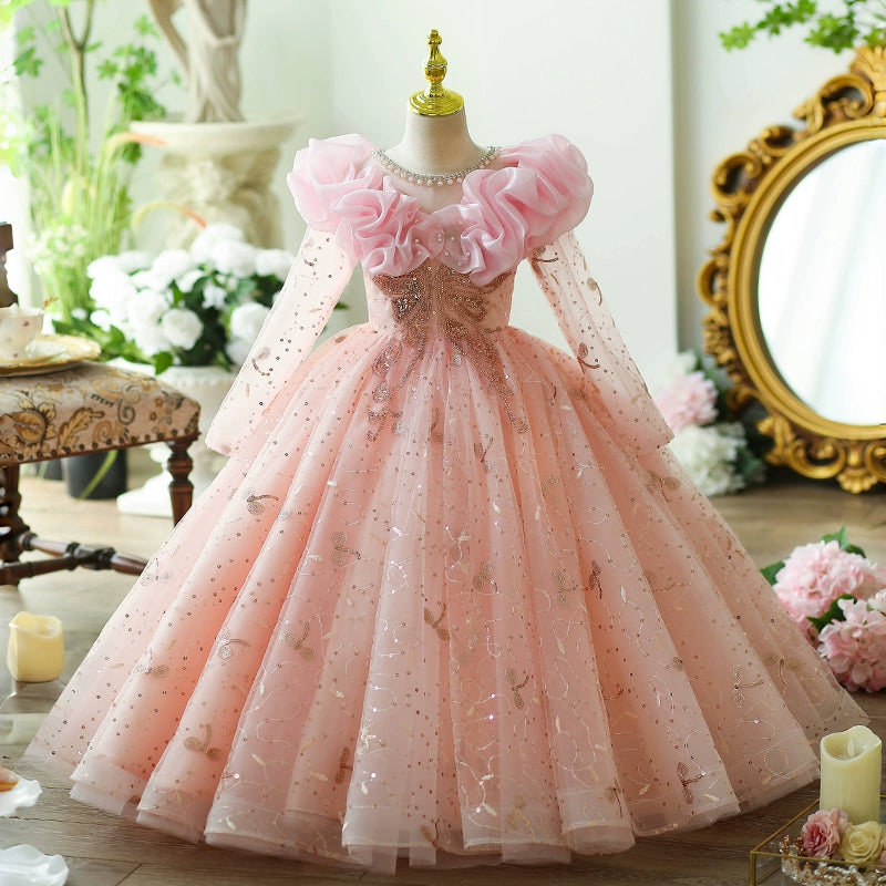 Elegant Baby Girl Princess Dress Toddler Party Dress Girls Puffy Birthday Princess Dress