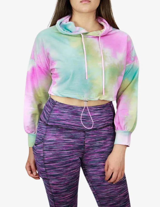 Tie Dye Cropped Hoodie