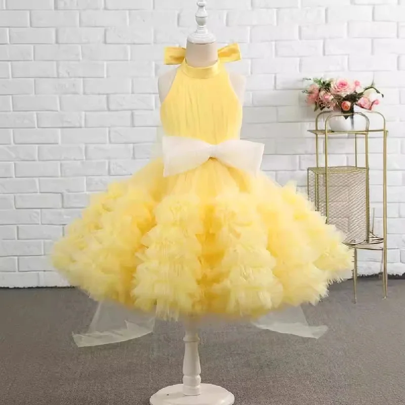 Elegant Beauty Pageant Dress Toddler Birthday Party Princess Dress