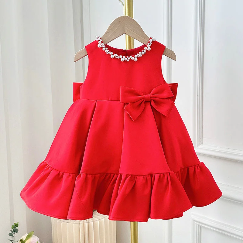 Cute Baby Girl Christmas Dress Toddler Beauty Pageant Birthday Princess Dress