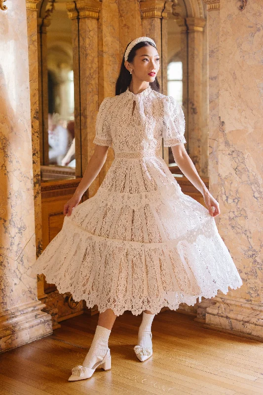 Ainsley Dress in White Lace - FINAL SALE