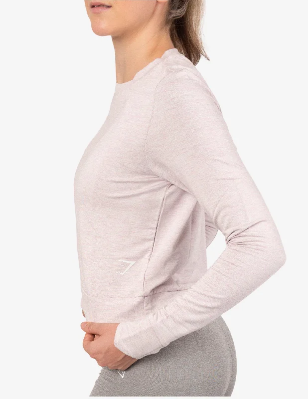 Essential Sweater Chalk Pink Marl