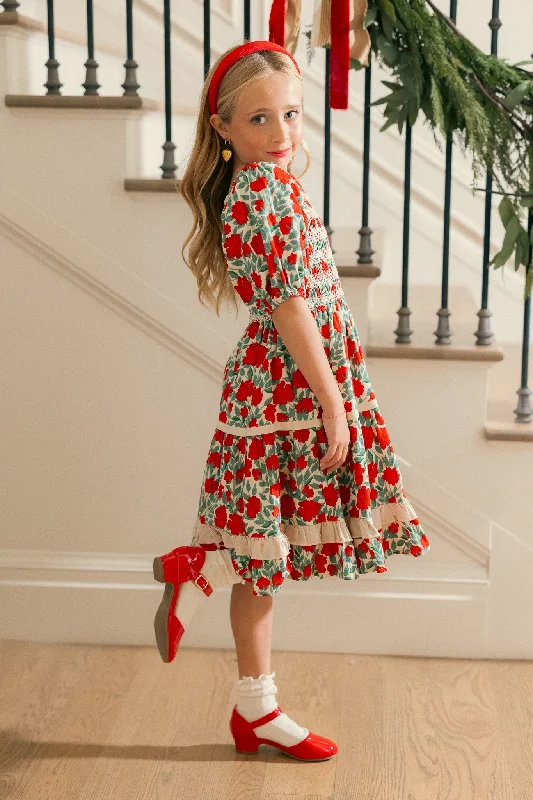 Mini Roselyn Dress in Red Floral - FINAL SALE