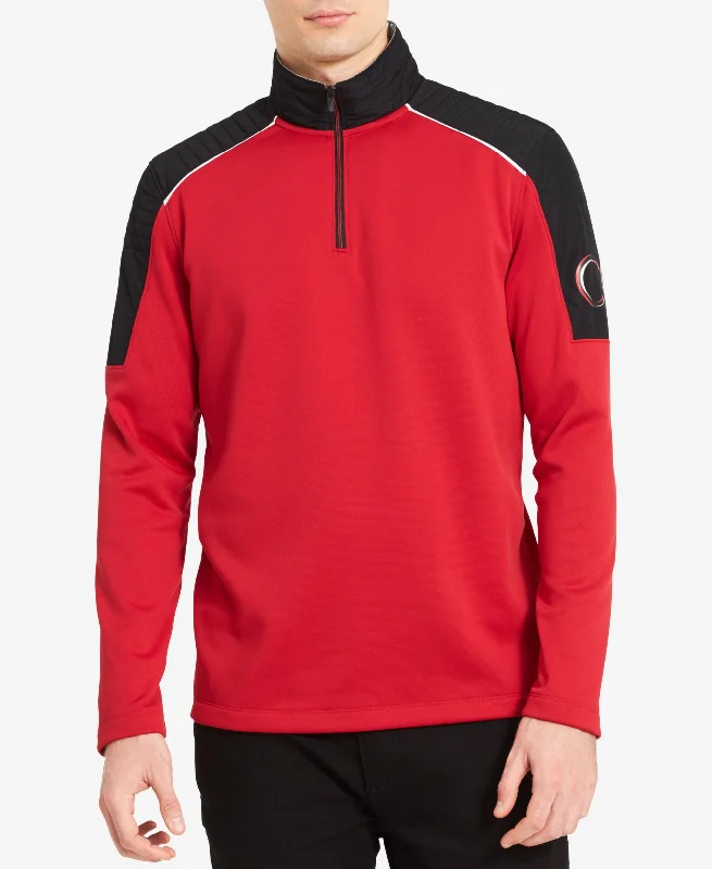 Calvin Klein Mens Quarter Zip Fleece Sweatshirt