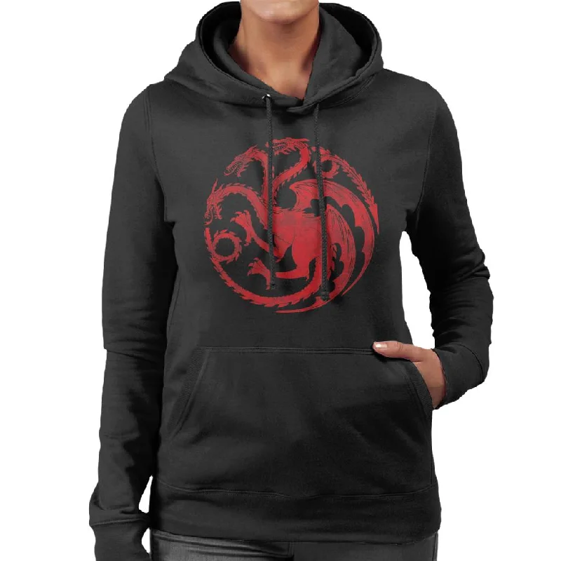 Game Of Thrones Three Headed Dragon Targaryen Sigil Women's Hooded Sweatshirt