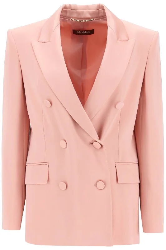 Teiera Satin Double-breasted Blazer  - Pink