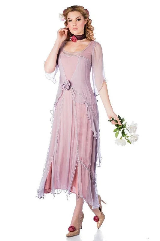 Great Gatsby Party Dress in Mauve by Nataya