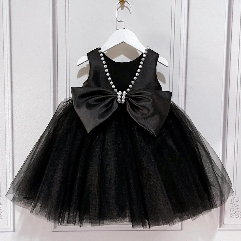 Cute Baby Girls Pageant Bow Birthday Wedding Princess Dress