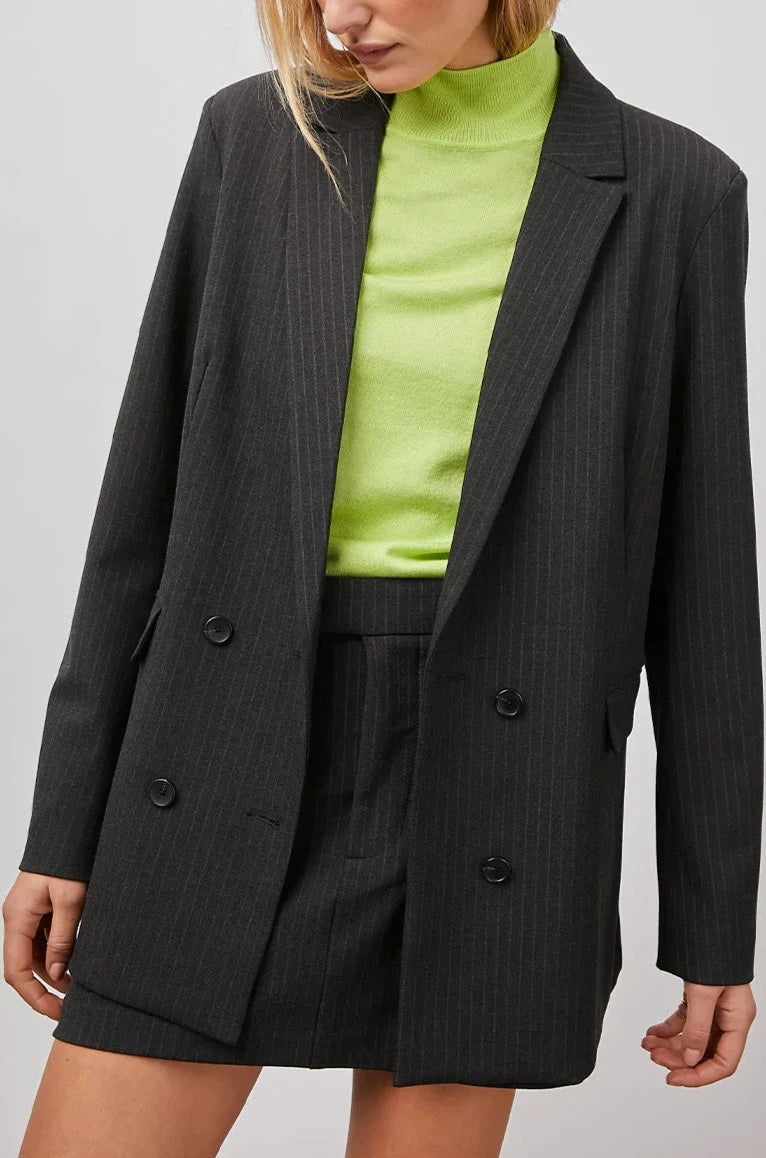 JAC BLAZER - CHARCOAL PINSTRIPE