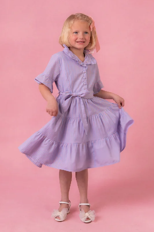 Mini Sutton Dress in Pinstripe - FINAL SALE